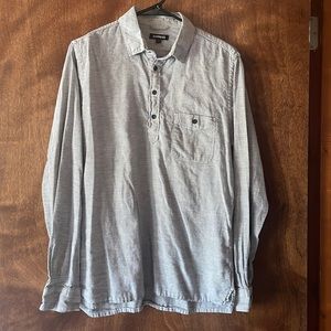 Express quarter button down long sleeve